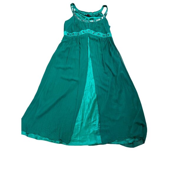 Signature Robbie Bee Baby Doll Y2K Silk Maxi Dress Whimsigoth RenFest Fairy 16 - Picture 10 of 12